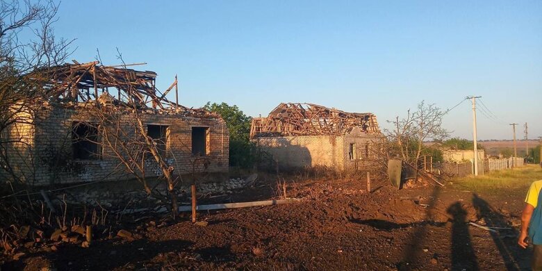 Наслідки удару КАБу по Бургунці на Херсонщині