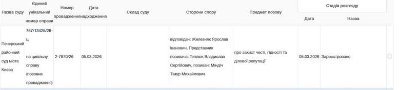Миндич подал в суд на Железняка: что известно?