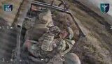 Drone attacks Russians on an ATV