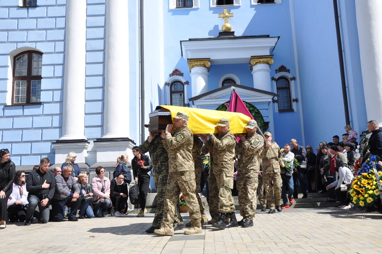 Farewell to cyborg paratrooper of 95th Brigade Ruslan Borovik, who died in battles with Russian occupiers in east, said goodbye in Kyiv 66