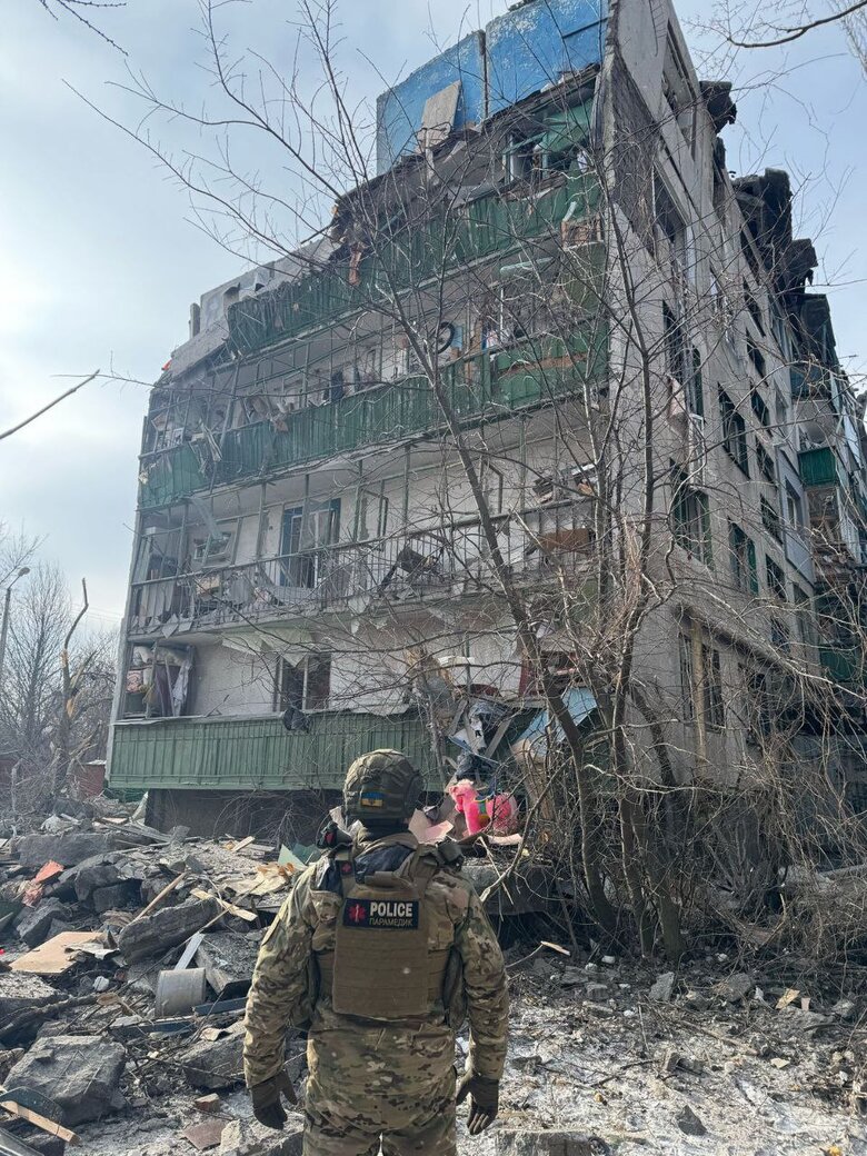 Kostyantynivka after the shelling on 22 February 2025