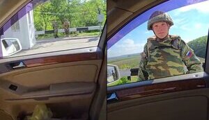 Громадянин Молдови на всю гучність увімкнув "Ой, у лузі червона калина" для російських "миротворців": "Вот так надо проезжать этот вонючий приднестровский блокпост". ВIДЕО