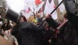 Под крики "Банду геть!" бютовцы избили чучело Президента Януковича. + ВИДЕО.