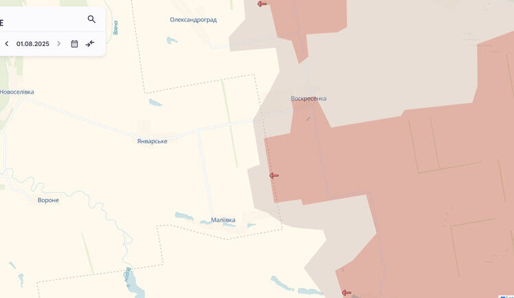 Enemy has advanced near Voskresenka, Shcherbynivka, Hryhorivka, and Shevchenko - DeepState. MAP