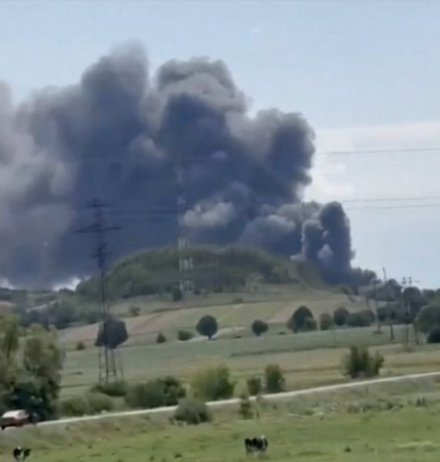 A polystyrene foam factory is on fire in Rivne region following an explosion