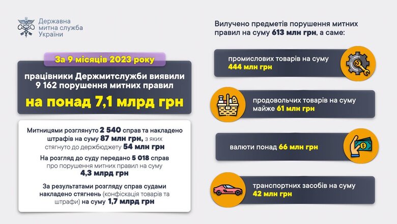 Митна служба виявила з початку року порушень на 7 мільярдів 01