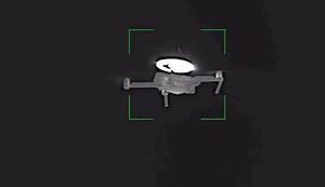 Enemy drone catches fire in air and crashes due to remote laser engine "heating". VIDEO