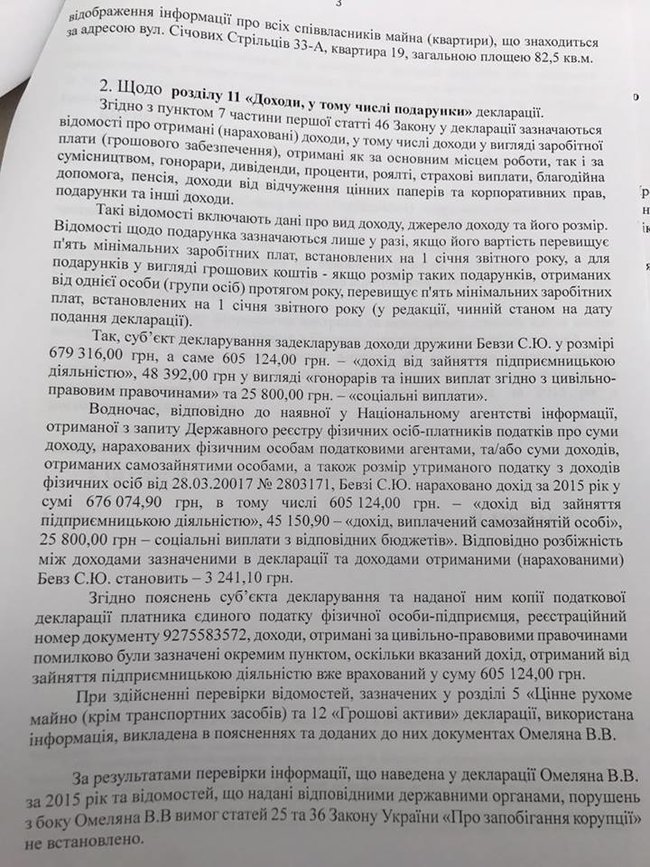 НАБУ опублікувало докази незаконного збагачення Омеляна - листування в месенджері 08