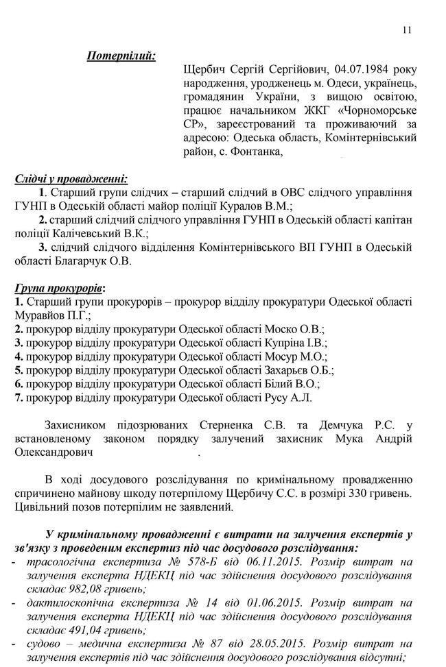 Оприлюднено обвинувальний акт у справі Стерненка 11