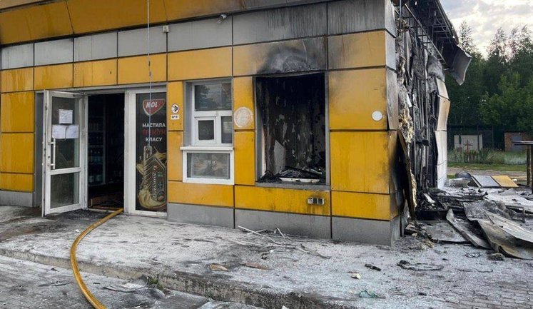 Enemy attacked Chernihiv region: an agricultural company and petrol stations in three settlements were hit. PHOTOS