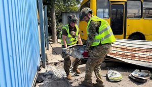 Following Russian Federation’s night-time attack, warhead of S-400 missile was found in Kyiv, - police. VIDEO+PHOTOS