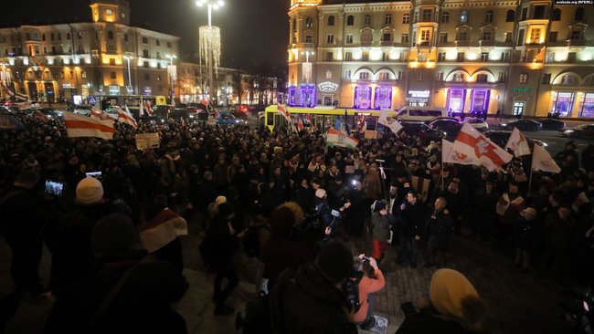 Протести проти інтеграції з Росією проходять у Мінську 05