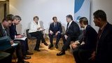 Negotiating with Russia makes no sense, only peacekeepers can bring peace to Donbas, - Poroshenko at meeting with French, German leaders