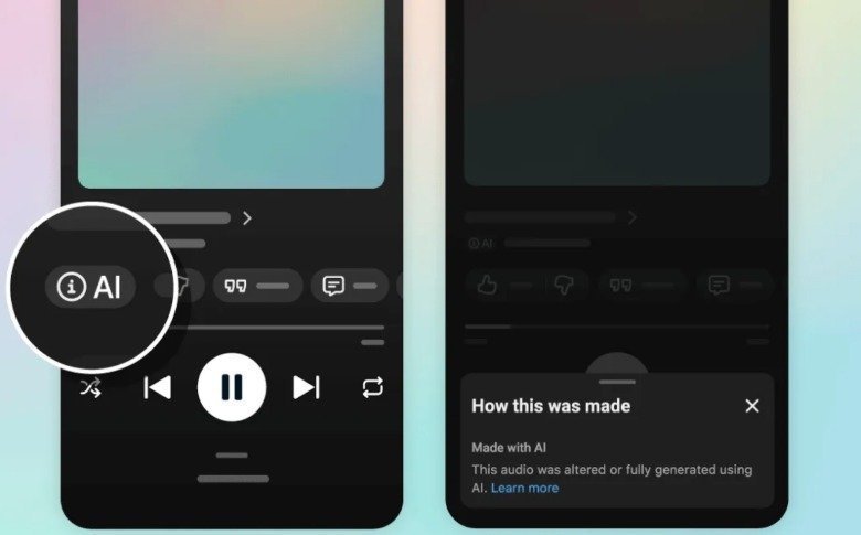 YouTube Music позначатиме створений ШІ контент