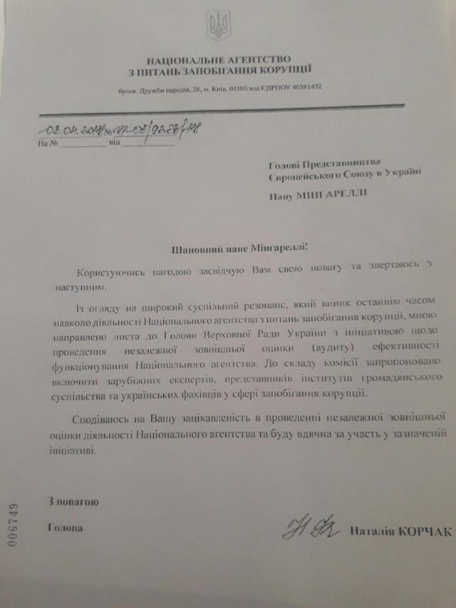 Корчак просить Верховну Раду організувати міжнародний аудит НАЗК 03