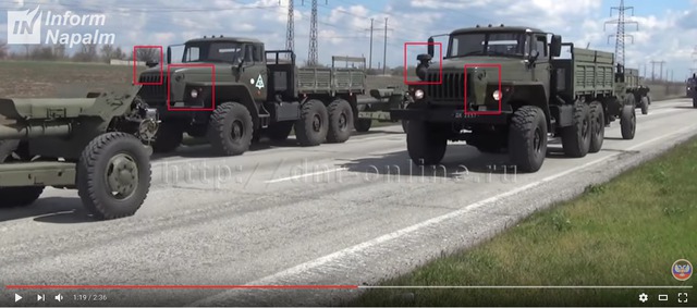Invaders ‘flash’ Russian military hardware at recent ‘parade’ rehearsal in Donetsk, - InformNapalm 02