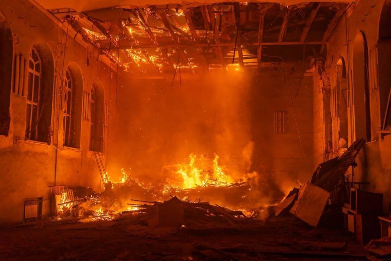 Strike on a university in Zaporizhzhia