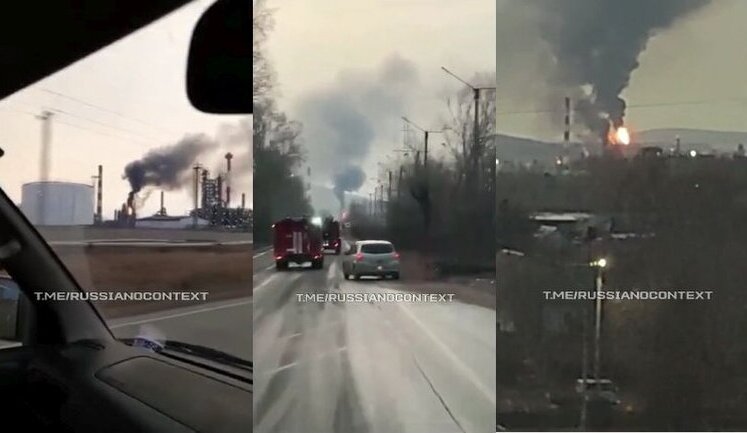 Oil refinery caught fire in Komsomolsk-on-Amur, Russia: "It seriously burst into flames. What clusterf#ck! Terrifying!". VIDEO