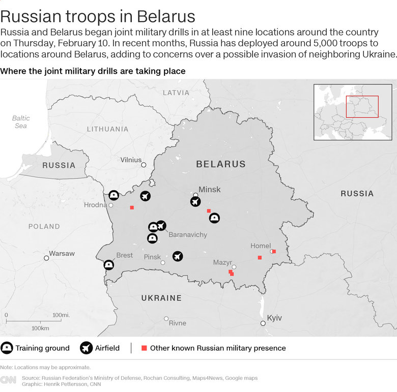 Расположение российских войск вокруг Украины 03