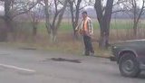 Zakarpattia Road Workers Know How: If There is no Asphalt - Put Dirt. VIDEO