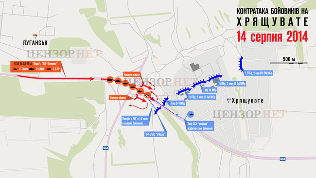 Звільнення Новосвітлівки та Хрящуватого у серпні 2014 року 06