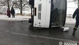 Рейсовый автобус с 27 пассажирами перевернулся на Николаевщине: травмированы 8 человек, - полиция. ФОТОрепортаж