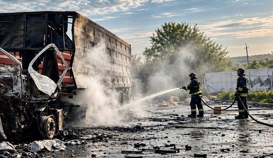 Три людини постраждали внаслідок російського удару по фермі на Кіровоградщині. ФОТОрепортаж
