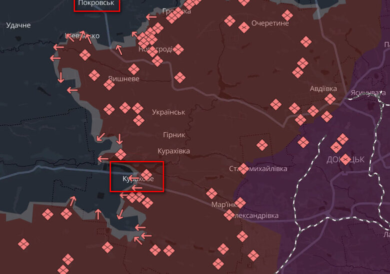Росіяни намагаються вирівняти лінію оборони під Кураховим