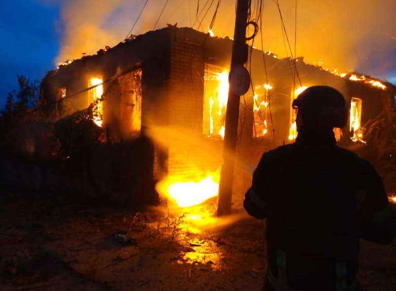 Russia struck the Dnipropetrovsk region in the evening and at night. A fire broke out.