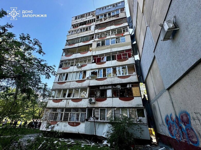 Attack on Zaporizhzhia on 22 April: rescue and relief operations completed