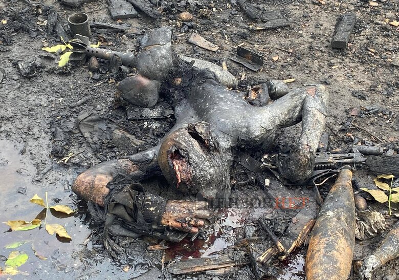 Розірвані на шматки російські окупанти після бою з 92-ю бригадою ЗСУ на сході Харківщини 05