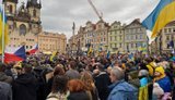 Митинг в Праге в поддержку Украины