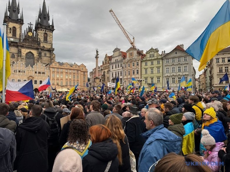 Мітинг у Празі на підтримку України