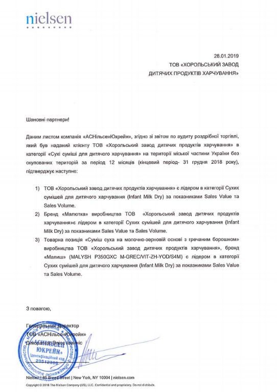 Суміші Малютка і Малиш стали найпопулярнішим дитячим харчуванням в Україні в 2018 році 01 Суміші Малютка і Малиш стали найпопулярнішим дитячим харчуванням в Україні в 2018 році 01