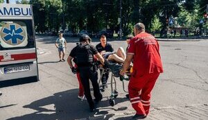 Helping the wounded in Sumy
