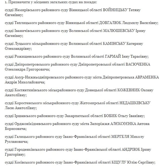 Зеленский назначил 90 судей 03