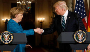 Тема Украины обсуждалась, - Меркель после переговоров с Трампом