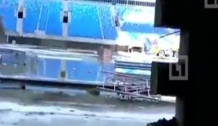 Через зливи затоплено петербурзький стадіон, який будують до Чемпіонату світу-2018. ВIДЕО