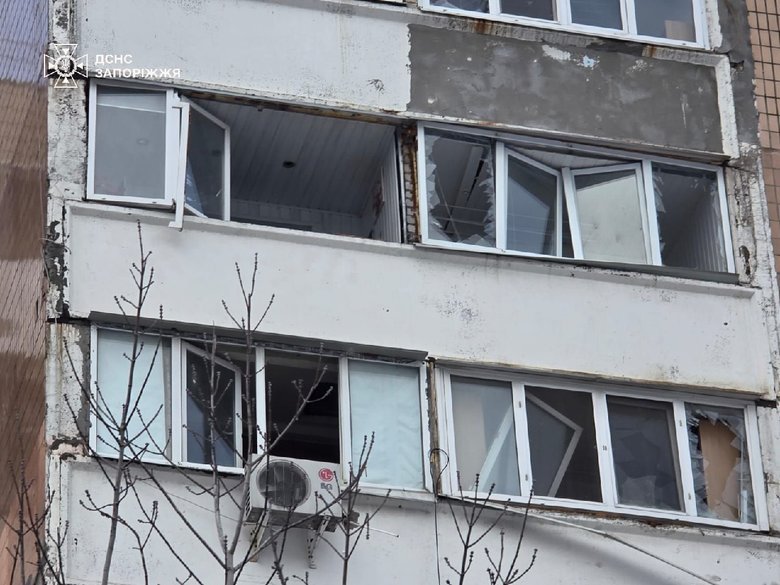 Russian strike on Zaporizhzhia on 28 January