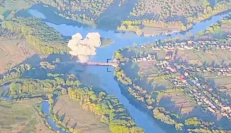 Aviation of Air Force of the AFU destroyed another bridge in Kursk region of Russian Federation. VIDEO
