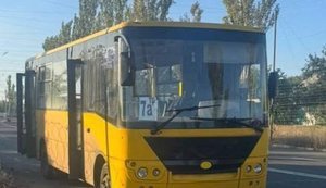 Russian forces struck bus in Kramatorsk with FPV drone: two injured. PHOTO