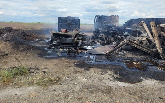 Російський дрон знищив 10 одиниць дорожньої техніки під час ремонту дороги, - Мінрозвитку. ФОТОрепортаж