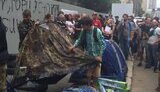 интер протест палатки
