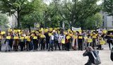 Европейская киноакадемия провела возле посольства РФ в Берлине акцию в поддержку Сенцова. ФОТО