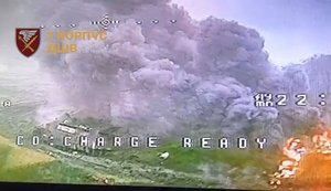 Paratroopers from 7th Air Assault Corps destroy Russian "turtle tanks" stuck in ditches near Myrnohrad. VIDEO