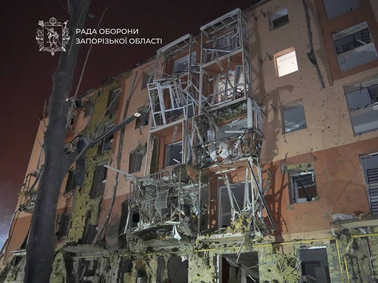 Attack on Zaporizhzhia on 17 October: five people injured, including a child