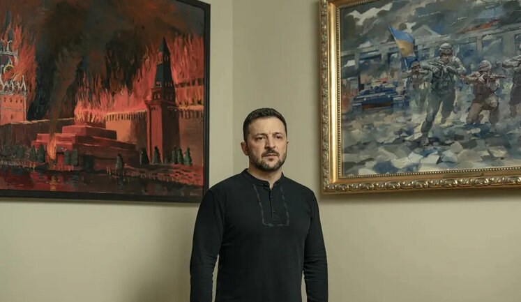 Песков о картине Зеленского с горящим Кремлем: Это демонстрирует уровень духовного развития. АУДИО+ФОТО
