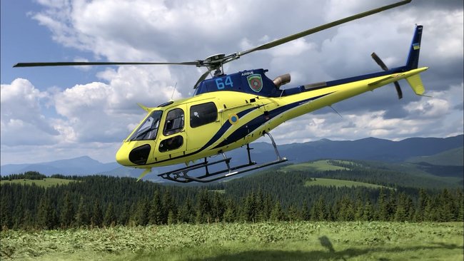 Украинские пограничники испытали вертолеты Airbus над Карпатами 02