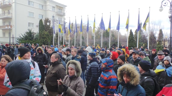 В Киеве под Офисом Президента от Зеленского требовали отставки Авакова 17