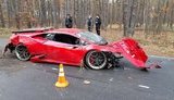 "Ламборгини" разбился во время съемок фильма под Киевом. ФОТОрепортаж